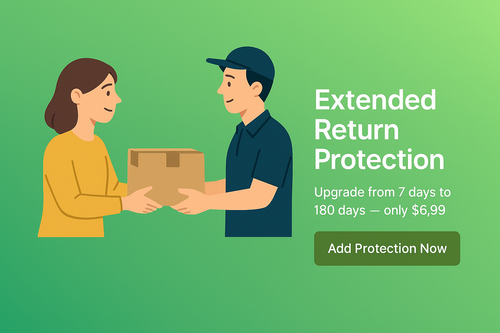Extended Return Protection(Upgrade from 7 days to 180 days — only $6.99)